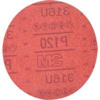 Hookit Red Abrasive Disc 316U, 01224, 6" Dia., P120 Grit, Aluminum Oxide, A Helyx Safety & Industrial Supplies