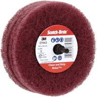 Roue de ponçage &agrave; usage g&eacute;n&eacute;ral Scotch-Brite Roloc Plus, 4" dia. Helyx Safety & Industrial Supplies