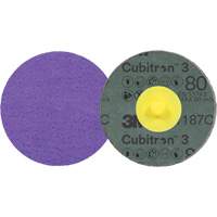 Disque en fibre Roloc Cubitron 3, 4" dia., Grain 80+, C&eacute;ramique Helyx Safety & Industrial Supplies
