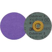 Disque en fibre Roloc Cubitron 3, 3" dia., Grain 80+, C&eacute;ramique Helyx Safety & Industrial Supplies