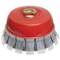 Brosse-boisseau &agrave; fils nou&eacute;s avec protecteur, 2-3/4" dia. x 5/8"-11 arbre Helyx Safety & Industrial Supplies