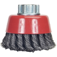 Brosse-boisseau &agrave; fils nou&eacute;s, 4" dia. x 5/8"-11 arbre Helyx Safety & Industrial Supplies