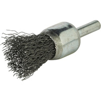 Brosse &agrave; fils cr&ecirc;p&eacute;s avec moyeu, 3/4", Fils 0,014", Tige 1/4" Helyx Safety & Industrial Supplies