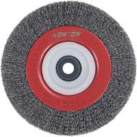 Roue d'&eacute;tabli sertie, 6" dia., Fils 0,014", Arbre 1/2"-2 Helyx Safety & Industrial Supplies