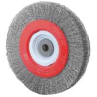 Roue d'&eacute;tabli sertie, 8" dia., Fils 0,014", Arbre 1/2"-2 Helyx Safety & Industrial Supplies