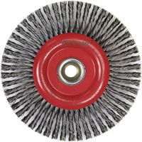 Brosse &agrave; fils nou&eacute;s pour cordons de soudure pour meuleuse angulaire, Dia. 6", Fils 0,02", Arbre 5/8"-11, Acier Helyx Safety & Industrial Supplies