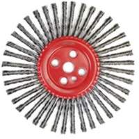 Brosse &agrave; fils nou&eacute;s pour cordons de soudure, Dia. 12", Fils 0,035", Arbre 1", Acier Helyx Safety & Industrial Supplies