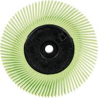 Scotch-Brite Type A Precision Radial Bristle Brush PN-RB with Adapter, Ceramic, 50+ Grit, 6" Dia. Helyx Safety & Industrial Supplies