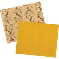 Gold Abrasive Sheet 12545, 9" x 11", 180 Grit, Aluminum Oxide Helyx Safety & Industrial Supplies