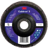 Disque &agrave; lamelles conique 1169F Cubitron 3, 5" x 7/8", Type T29, Grain 80+, C&eacute;ramique Helyx Safety & Industrial Supplies
