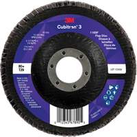 Disque &agrave; lamelles conique 1169F Cubitron 3, 4-1/2" x 7/8", Type T29, Grain 80+, C&eacute;ramique Helyx Safety & Industrial Supplies