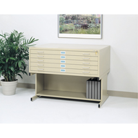 Steel Plan Files, 5 Drawers, 46-3/8" W x 35-3/8" D x 16-1/2" H Helyx Safety & Industrial Supplies
