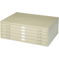 Steel Plan Files, 5 Drawers, 53-3/8" W x 41-3/8" D x 16-1/2" H Helyx Safety & Industrial Supplies