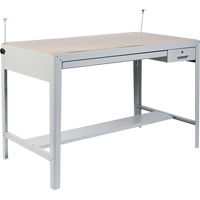 Precision Drafting Table Base, 56-3/8" W x Grey Helyx Safety & Industrial Supplies