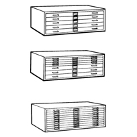 Steel Plan Files, 5 Drawers, 40-3/8" W x 29-3/8" D x 16-1/2" H Helyx Safety & Industrial Supplies