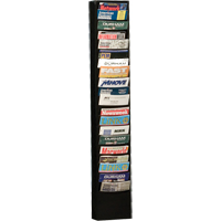 Pr&eacute;sentoirs, Stationnaire, 20 fentes, Acier, 9-3/4" la x 4-1/8" p x 58" h Helyx Safety & Industrial Supplies