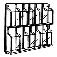 Pr&eacute;sentoirs, Mural, 9 fentes, Plastique, 30" la x 2" p x 36-7/8" h Helyx Safety & Industrial Supplies