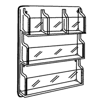 Pr&eacute;sentoirs, Mural, 9 fentes, Plastique, 30" la x 2" p x 36-7/8" h Helyx Safety & Industrial Supplies