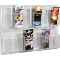 Pr&eacute;sentoirs, Mural, 12 fentes, Plastique, 30" la x 2" p x 20-3/8" h Helyx Safety & Industrial Supplies
