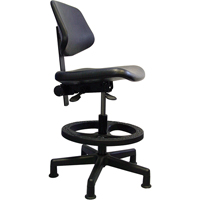 Si&egrave;ges ergonomiques, Polyur&eacute;thane, Noir, Capacit&eacute; 250 lb Helyx Safety & Industrial Supplies
