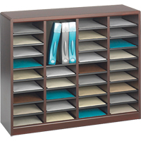 Casier &agrave; compartiments E-Z Stor pour documentation, Stationnaire, 36 fentes, Bois, 40" la x 3/4" p x 32-1/2" h Helyx Safety & Industrial Supplies