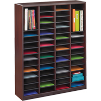 Casier &agrave; compartiments E-Z Stor pour documentation, Stationnaire, 60 fentes, Bois, 40" la x 3/4" p x 52-1/4" h Helyx Safety & Industrial Supplies