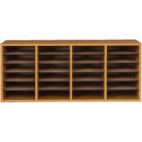 Casier &agrave; compartiments r&eacute;glable pour documentation, Stationnaire, 24 fentes, Bois, 39-1/4" la x 11-3/4" p x 16-1/4" h Helyx Safety & Industrial Supplies