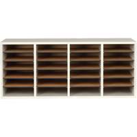 Casier &agrave; compartiments r&eacute;glable pour documentation, Stationnaire, 24 fentes, Bois, 39-1/4" la x 11-3/4" p x 16-1/4" h Helyx Safety & Industrial Supplies
