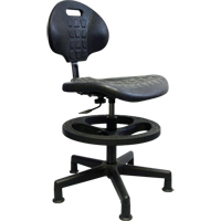 Si&egrave;ges ergonomiques robustes, Polyur&eacute;thane, Noir, Capacit&eacute; 250 lb Helyx Safety & Industrial Supplies