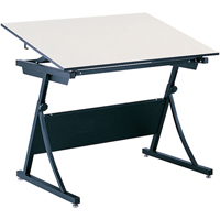 PlanMaster Height-Adjustable Drafting Table, 43" W x 29-1/2" - 37-1/2" H, Black Helyx Safety & Industrial Supplies