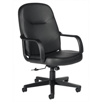 Fauteuil de bureau, Cuir, Noir Helyx Safety & Industrial Supplies