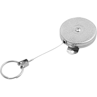 Porte-cl&eacute;s autor&eacute;tractables #487-HD, Chrome, C&acirc;ble 48", Fixation Support pour montage Helyx Safety & Industrial Supplies