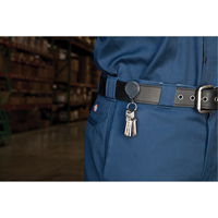 Anneaux &agrave; cl&eacute;s r&eacute;tractables Mini-Bak, Plastique, C&acirc;ble 36", Fixation Agrafe de ceinture Helyx Safety & Industrial Supplies