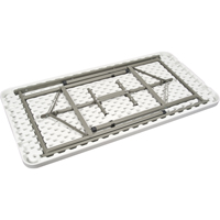 Folding Table, Rectangular, 48" L x 24" W, Polyethylene, White Helyx Safety & Industrial Supplies