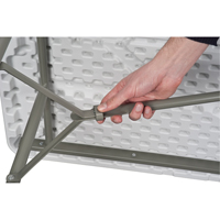 Folding Table, Rectangular, 48" L x 24" W, Polyethylene, White Helyx Safety & Industrial Supplies