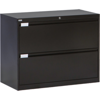 Classeur lat&eacute;ral, Acier, 2 tiroirs, 36" la x 18" p x 27-7/8" h, Noir Helyx Safety & Industrial Supplies