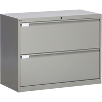 Classeur lat&eacute;ral, Acier, 2 tiroirs, 36" la x 18" p x 27-7/8" h, Gris Helyx Safety & Industrial Supplies