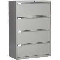 Classeur lat&eacute;ral, Acier, 4 tiroirs, 36" la x 18" p x 53-3/8" h, Gris Helyx Safety & Industrial Supplies