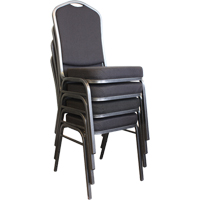 Chaises empilables, Tissu, Hauteur 37", Capacit&eacute; 275 lb, Noir Helyx Safety & Industrial Supplies