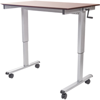 Postes de travail ajustables pour travail assis et debout , , 48-1/2" h x 59" la x 29-1/2" p, Noyer Helyx Safety & Industrial Supplies
