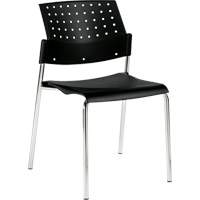 Chaise sans accoudoirs empilables, Plastique, Hauteur 33", Capacit&eacute; 300 lb, Noir Helyx Safety & Industrial Supplies