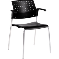 Chaises empilables, Plastique, Hauteur 33", Capacit&eacute; 300 lb, Noir Helyx Safety & Industrial Supplies