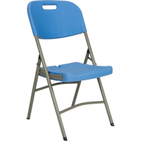 Chaise pliante, Poly&eacute;thyl&egrave;ne, Bleu, Capacit&eacute; 350 lb Helyx Safety & Industrial Supplies