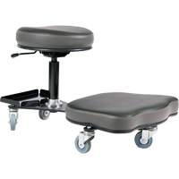 Chaise ergonomique Flex, Vinyle, Noir/gris Helyx Safety & Industrial Supplies
