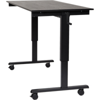 Bureau ajustable pour travail assis et debout, , 48-1/2" h x 59" la x 29-1/2" p, Noir Helyx Safety & Industrial Supplies