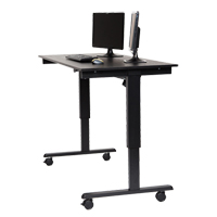 Bureau ajustable pour travail debout, , 45-1/4" h x 29-1/2" p, Noir Helyx Safety & Industrial Supplies