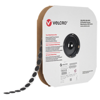 Attache Velcoin, Boucle, 3/4" dia., Adh&eacute;sif, Noir Helyx Safety & Industrial Supplies