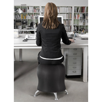 Chaise sph&eacute;rique Zenergy, Vinyle, Noir, Capacit&eacute; 250 lb Helyx Safety & Industrial Supplies