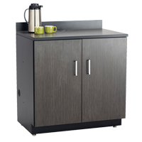 Armoire modulaire de base, M&eacute;lamine, 2 Tablettes, 39" h x 36" la x 25" P, Nuit d'Asie/noir Helyx Safety & Industrial Supplies