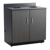 Armoire modulaire de base, M&eacute;lamine, 39" h x 36" la x 25" P, Nuit d'Asie/noir Helyx Safety & Industrial Supplies